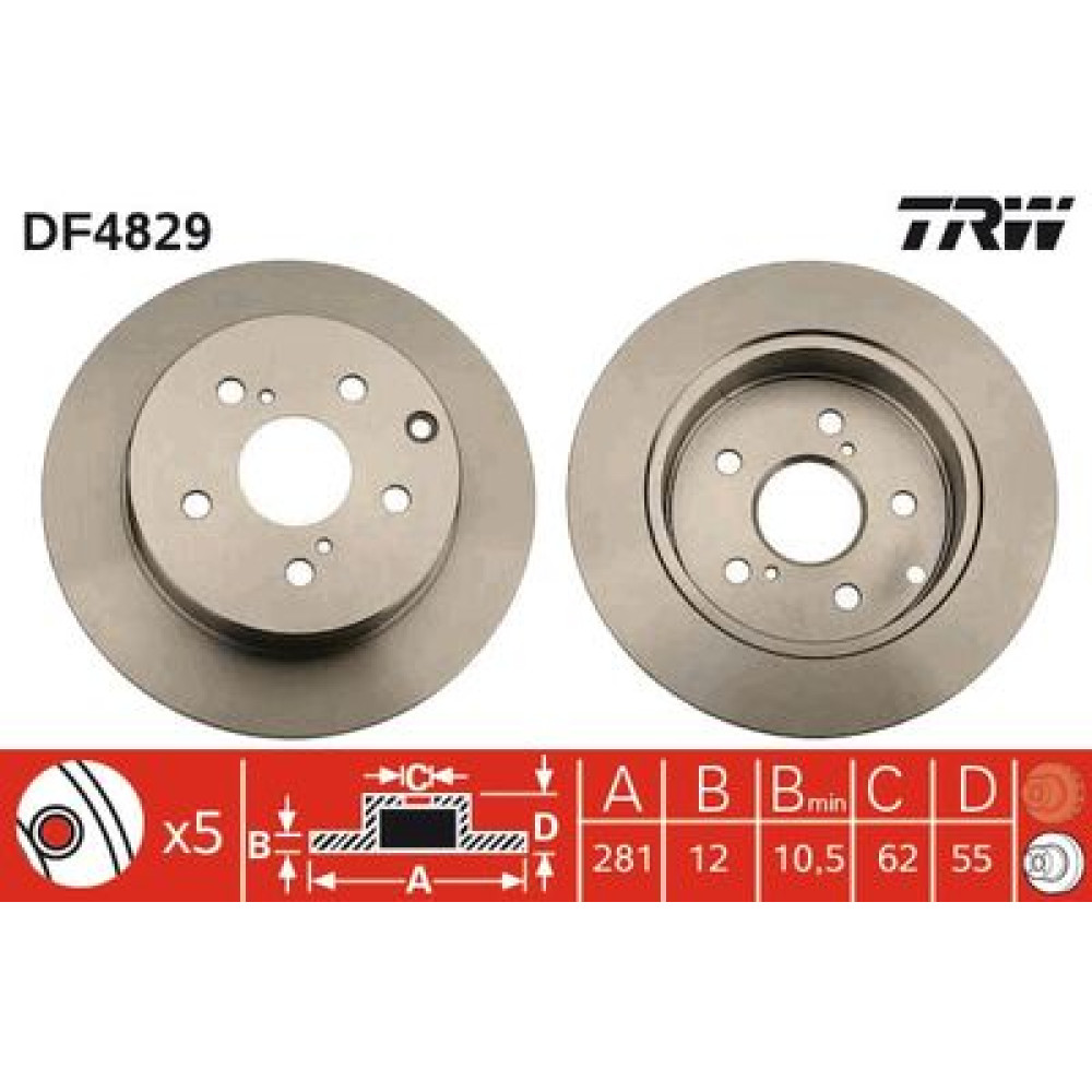 Гальмівний диск TRW df4829