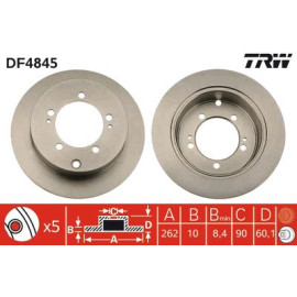 Диск тормозной TRW df4845