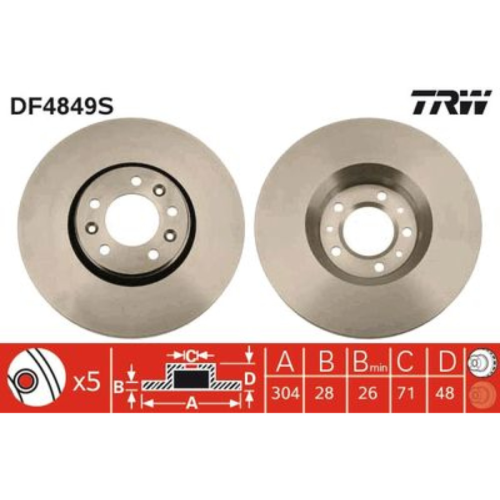 Гальмівний диск TRW df4849s