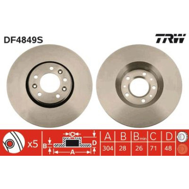 Гальмівний диск TRW df4849s