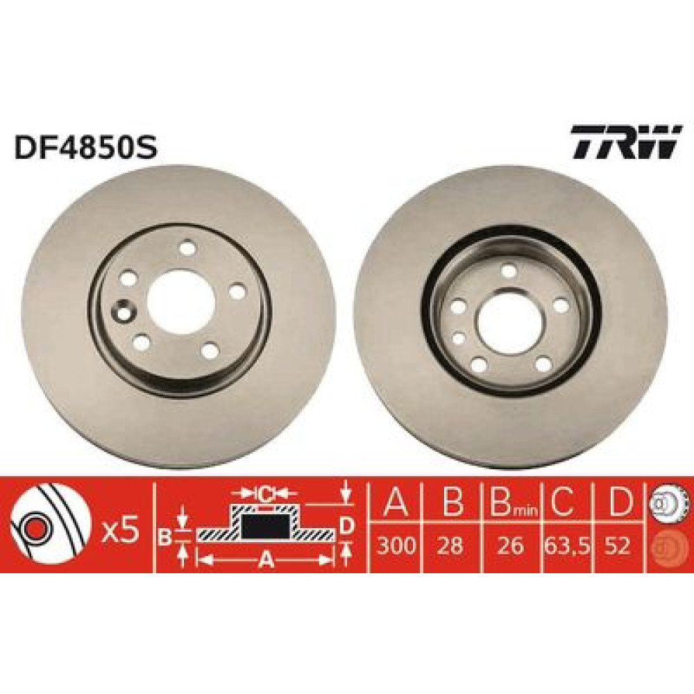 Гальмівний диск TRW df4850s