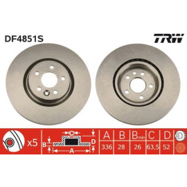 TRW df4851s Комплект тормозных накладок для дисковых тормозов TRW df4851s