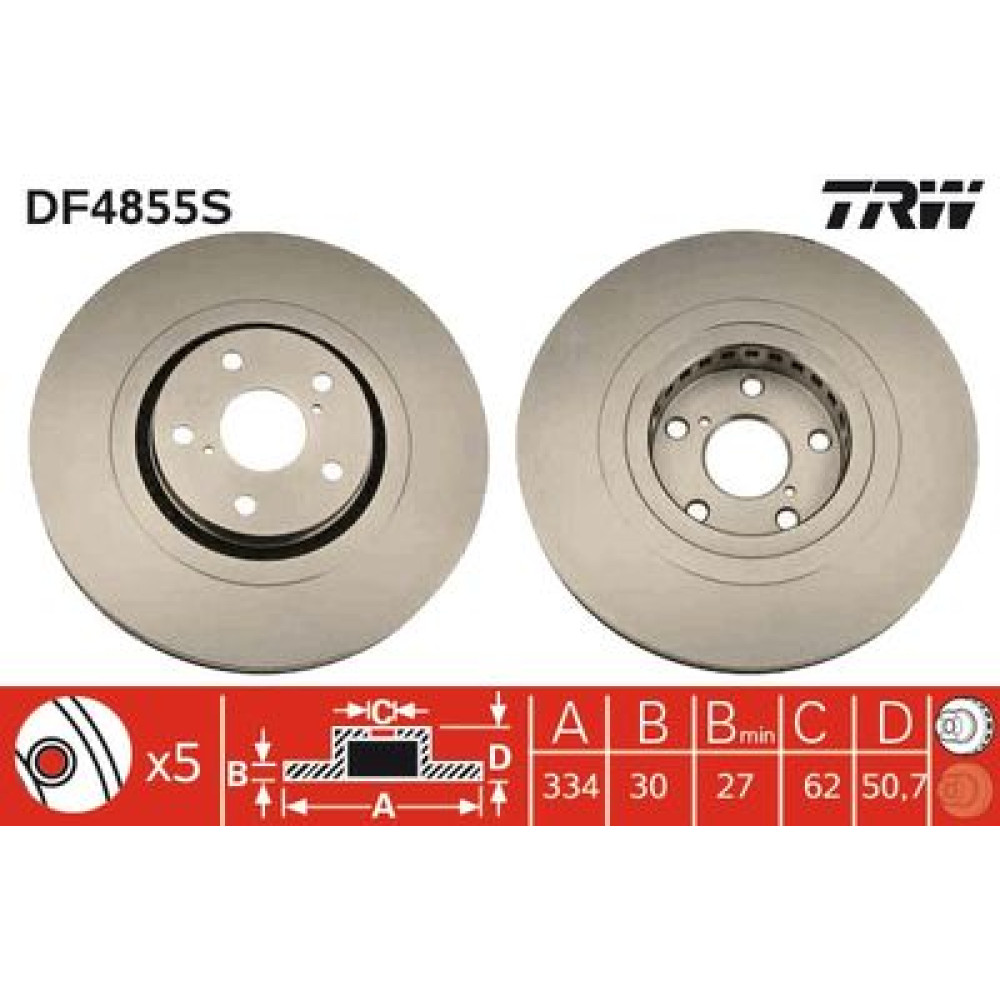 Тормозной диск TRW df4855s