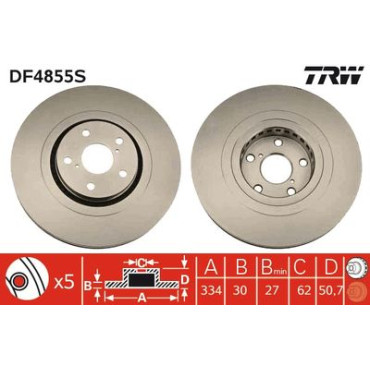 Тормозной диск TRW df4855s