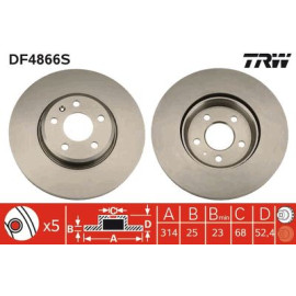 Гальмівний диск trw df4866s
