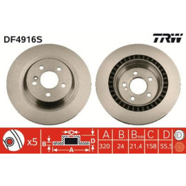 TRW df4916s Гальмівний диск TRW df4916s