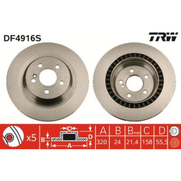 Тормозной диск TRW df4916s