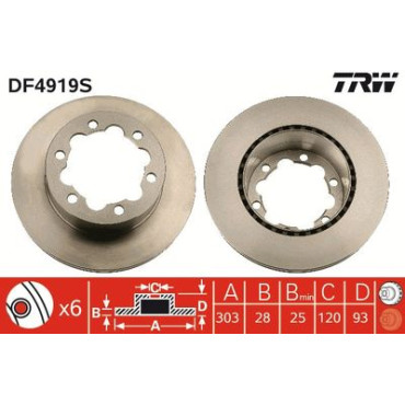 Диск гальмівний TRW df4919s