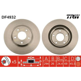 Диск гальмівний TRW df4932