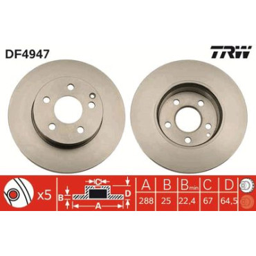 Диск гальмівний TRW df4947