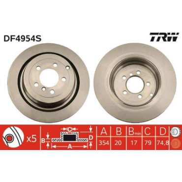Тормозной диск TRW df4954s