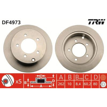 Тормозной диск задний TRW df4973