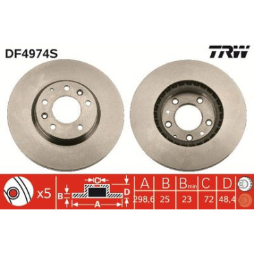 Тормозной диск TRW df4974s