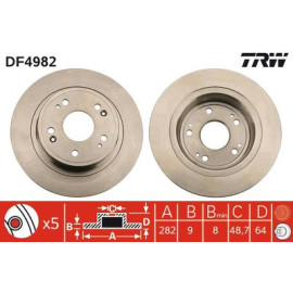 Диск тормозной TRW df4982