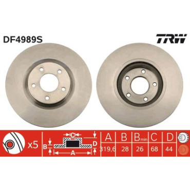 Диск тормозной TRW df4989s