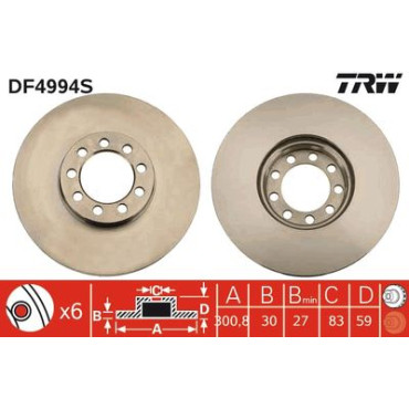Тормозной диск TRW df4994s
