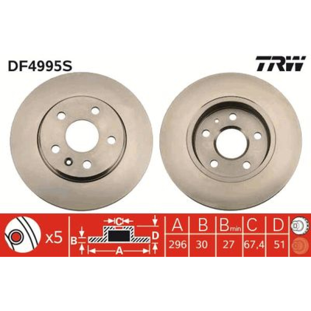 Гальмівний диск TRW df4995s