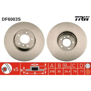 Диск тормозной TRW df6003s