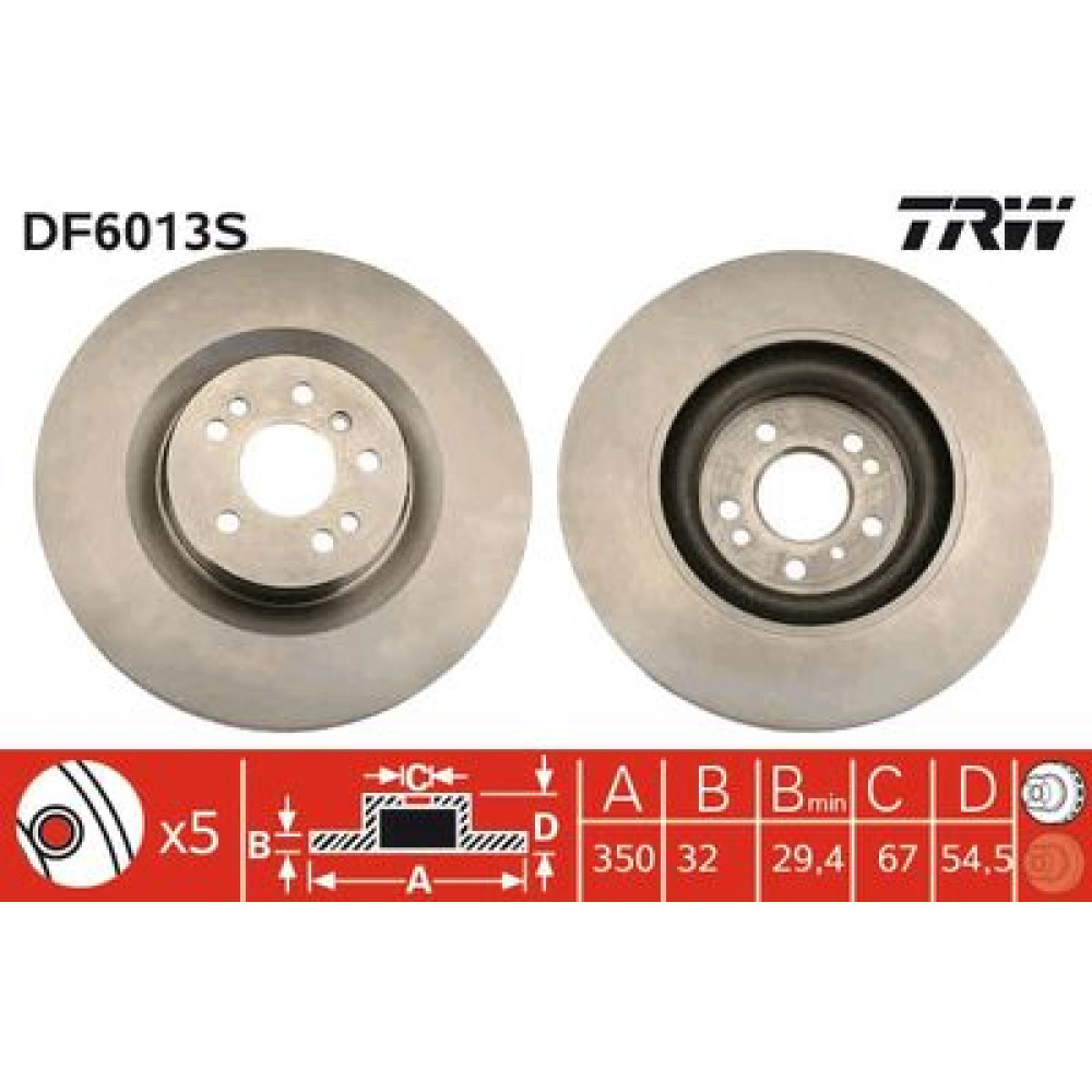 Гальмівний диск TRW df6013s