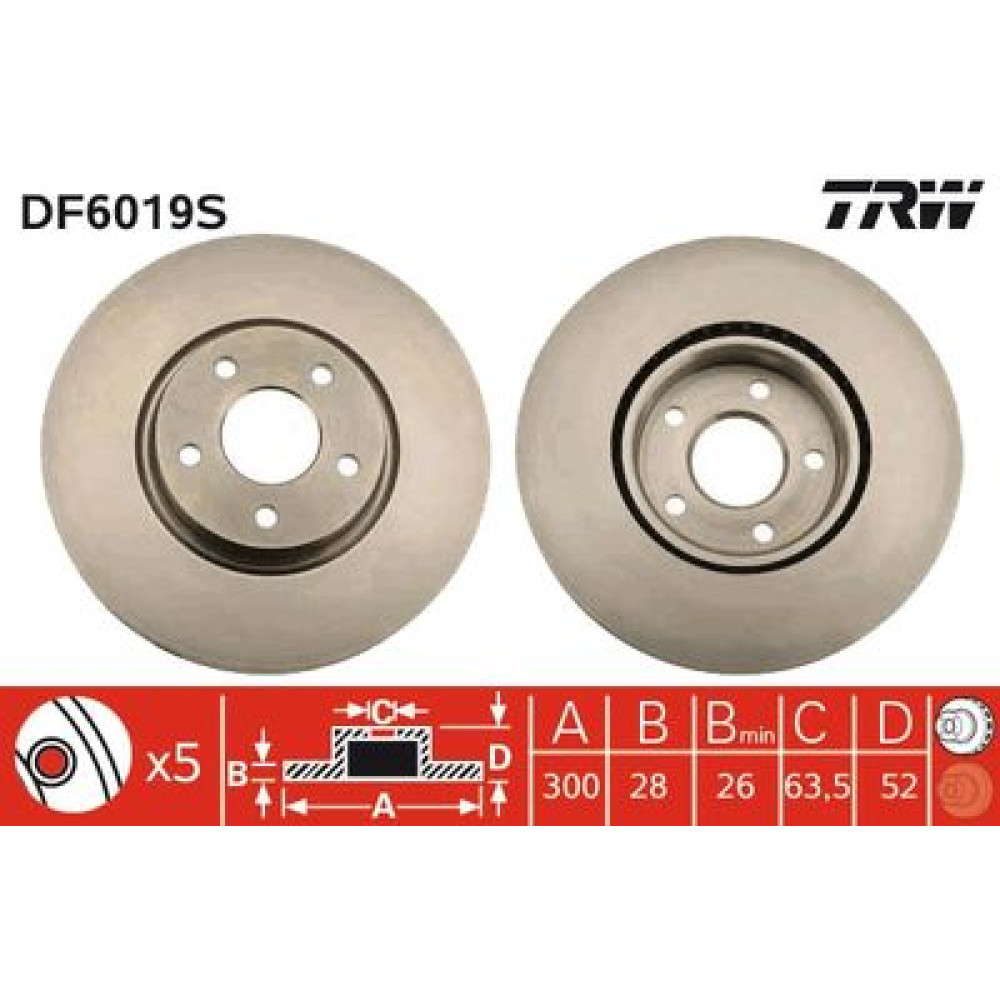 Тормозной диск TRW df6019s