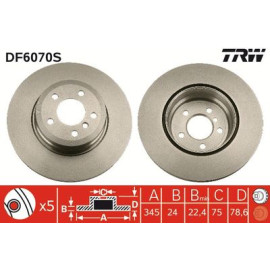 TRW df6070s Гальмівний диск TRW df6070s