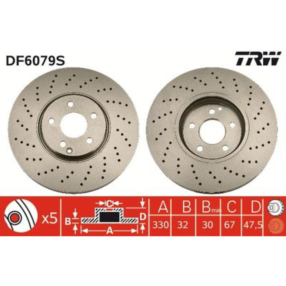 Диск гальмівний TRW df6079s