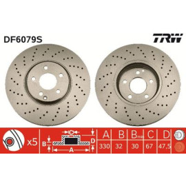 Диск гальмівний TRW df6079s