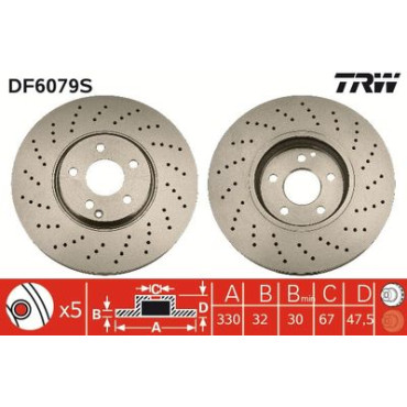 Диск гальмівний TRW df6079s