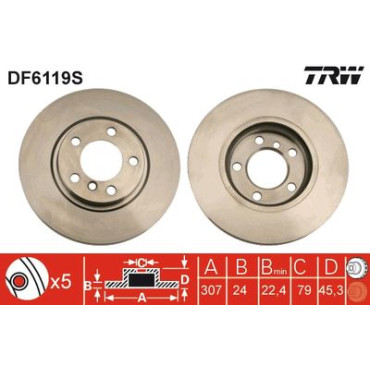 Диск тормозной TRW df6119s