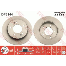 TRW df6144 Диск гальмівний TRW df6144
