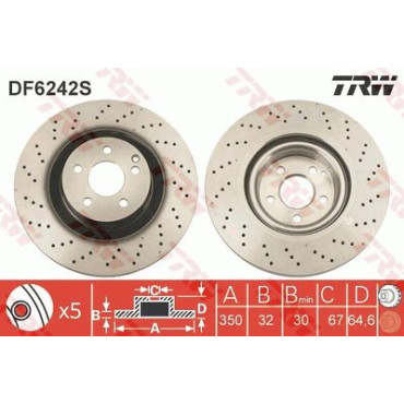 Гальмівний диск TRW df6242s