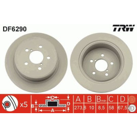Диск гальмівний TRW df6290