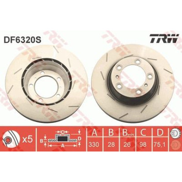 Диск тормозной TRW df6320s