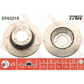 Диск гальмівний TRW df6321s