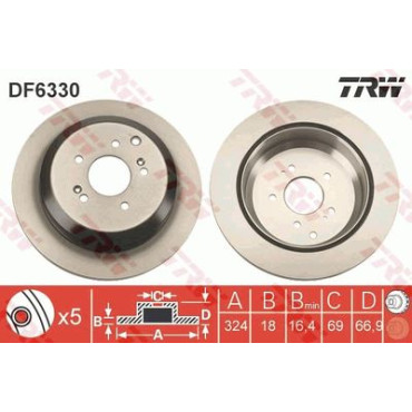 Диск гальмівний TRW df6330