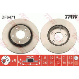 Гальмівний диск TRW df6471