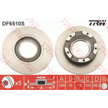 Тормозний диск TRW df6510s
