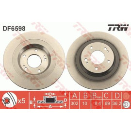 Диск тормозной TRW df6598