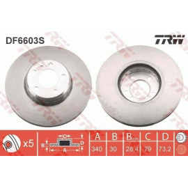 Диск гальмівний TRW df6603s