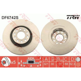 Диск гальмівний TRW df6742s