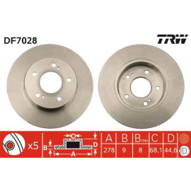 Диск гальмівний TRW df7028