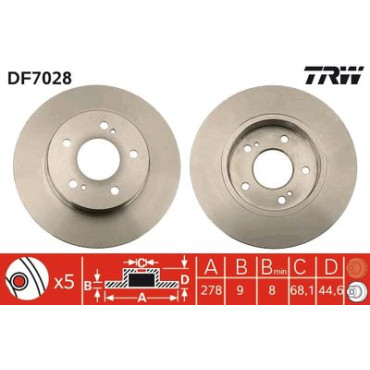 Диск гальмівний TRW df7028