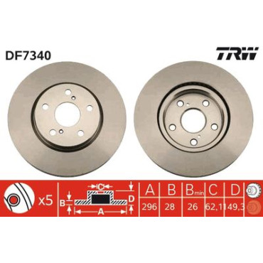 Гальмівний диск TRW df7340