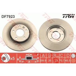 Гальмівний диск trw df7923