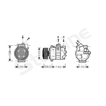 Компрессоры кондиционеров STARLINE dkstk0287