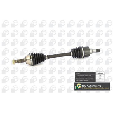 Полуось 630mm левая BGA ds2301l