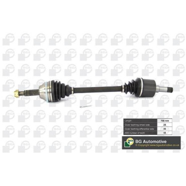 Полуось 978mm левая BGA ds2351la