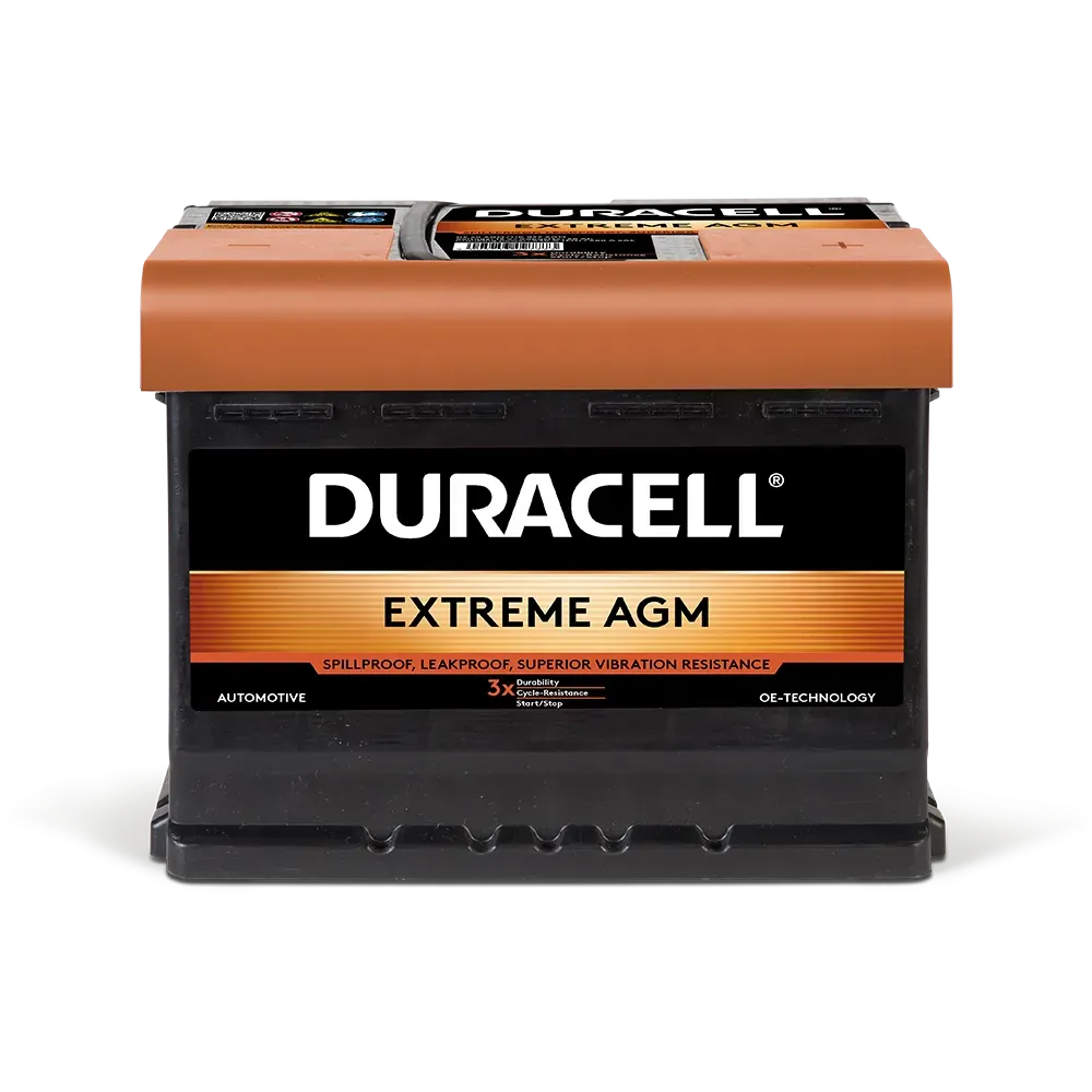 Автомобільний акумулятор Extreme AGM Start-Stop 60Ah 640A R+ DURACELL de60agm