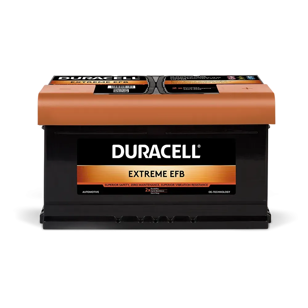 Автомобильный аккумулятор Extreme EFB 75Ah 730A R+ DURACELL de75efb