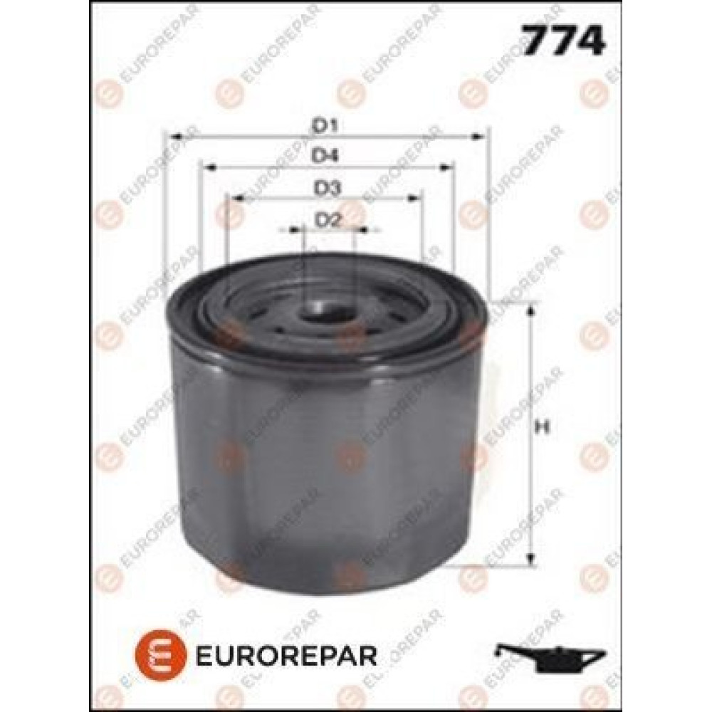 Фильтр масляный EUROREPAR e149155